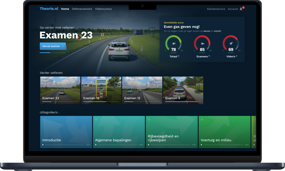 CBR theorie examen oefenen met je eigen dashboard en slagingspercentage