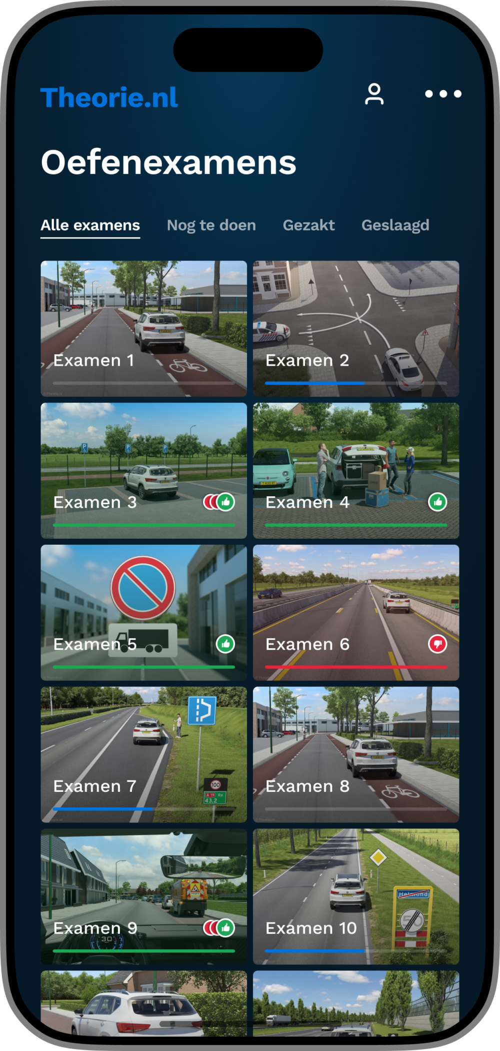 oefenexamen auto theorie iphone