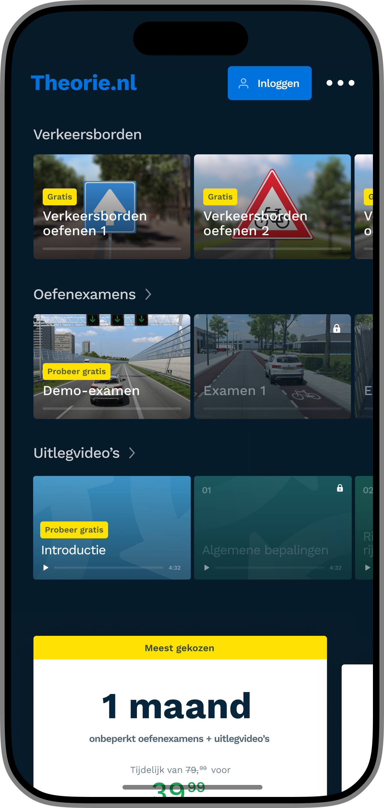 verkeersborden oefenen op je mobiel iphone