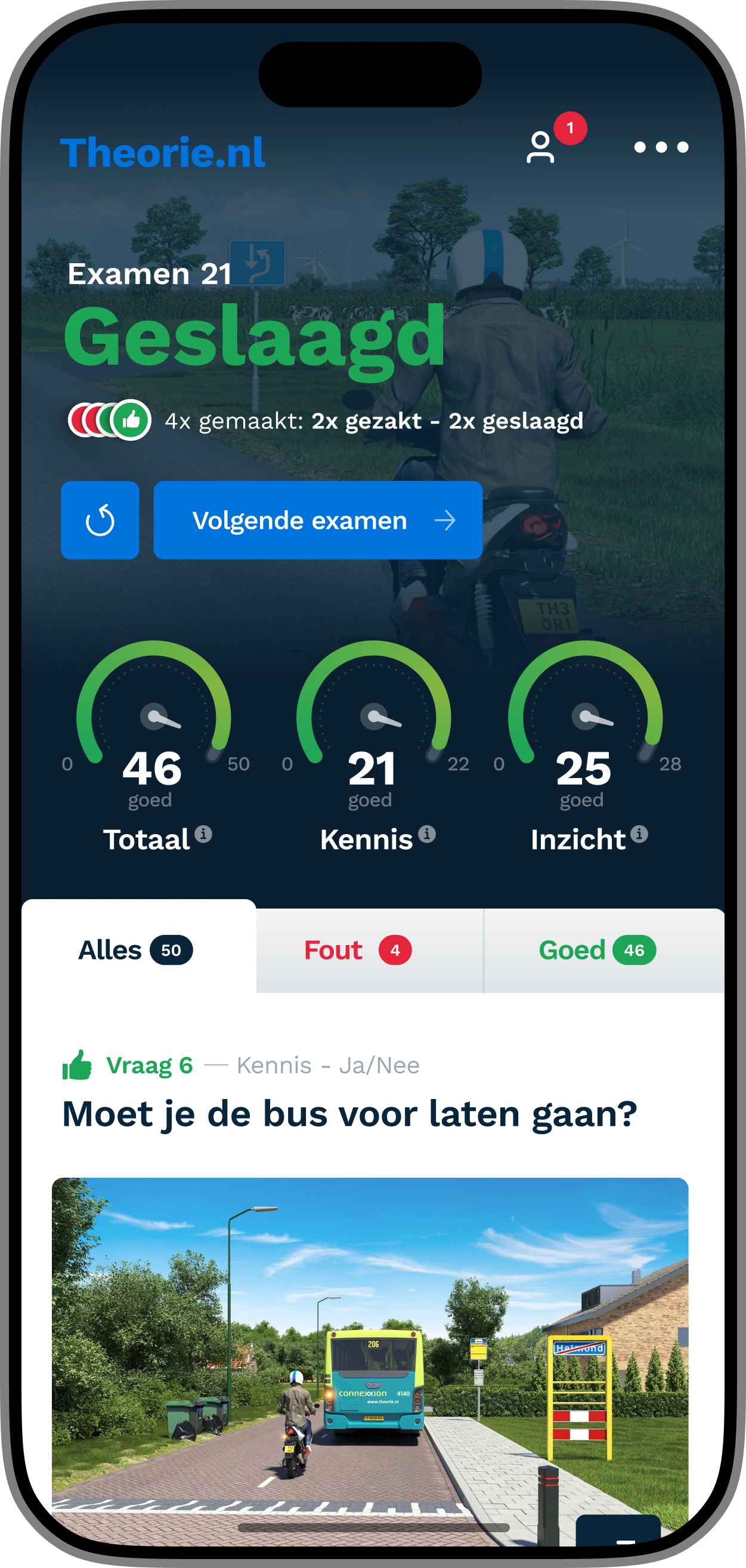 geslaagd scooter theorie examen iphone