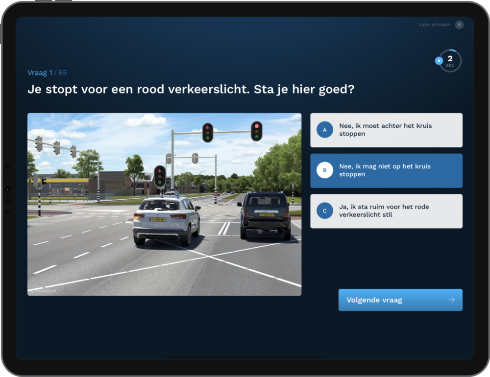 Tablet liggend meerkeuze