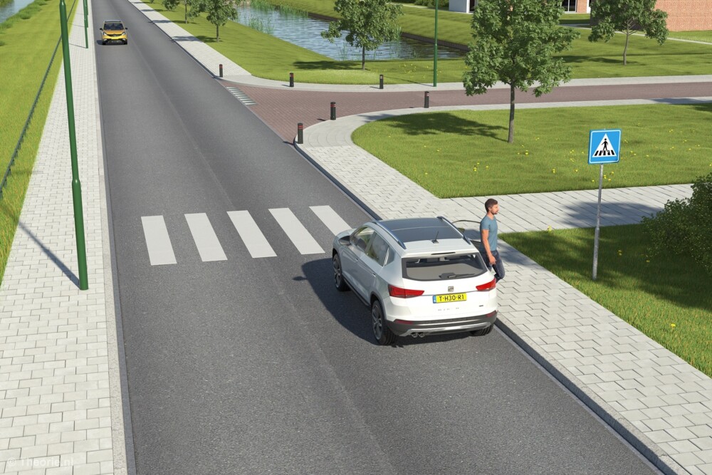 mag je parkeren dichtbij zebrapad cbr theorie examen