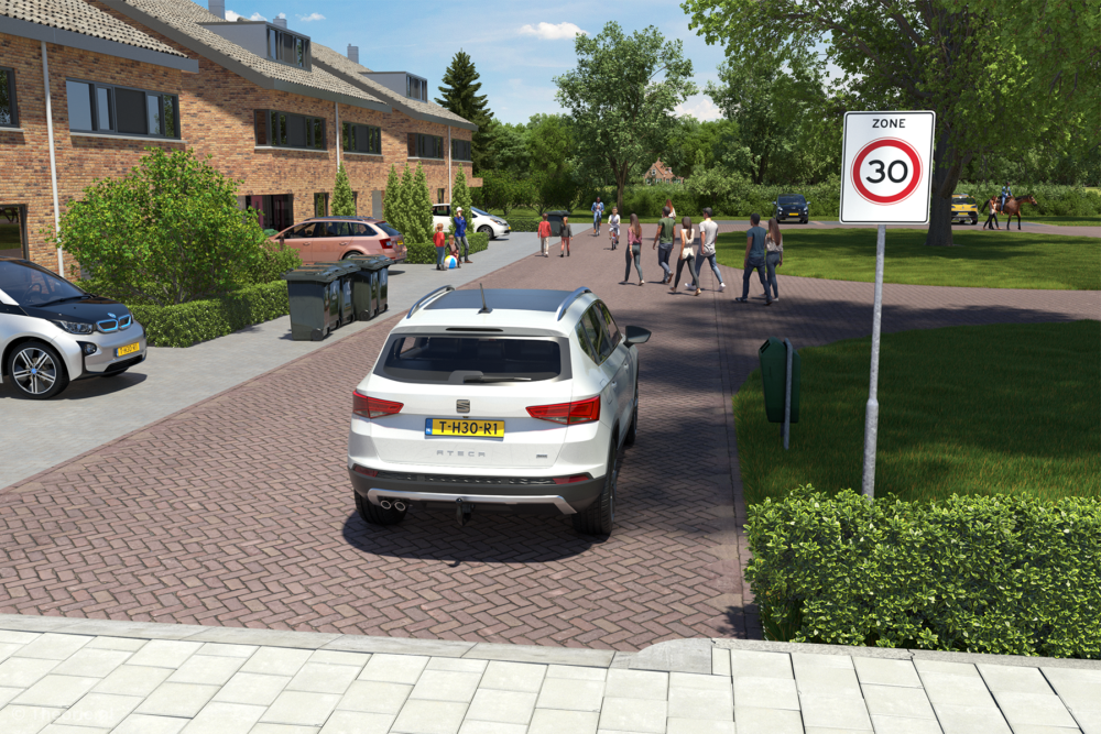 hoe hard mag je woonerf maximum snelheid 30 kilometer per uur cbr theorie examen