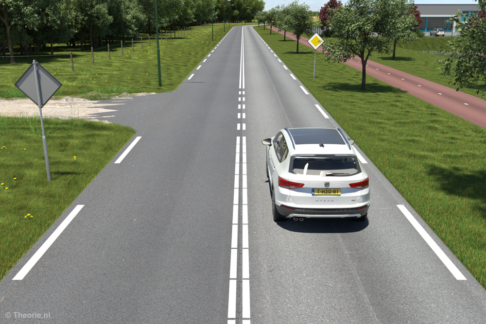 Lange en korte strepen op de weg | Theorie.nl