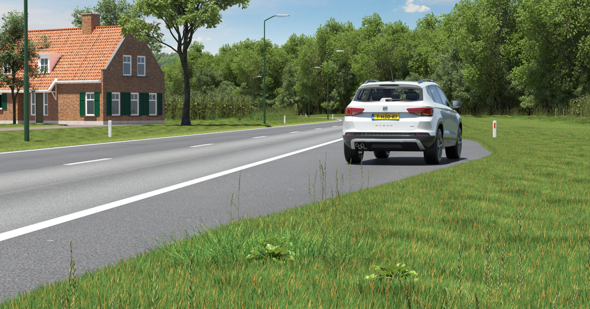 Mag je buiten de bebouwde kom parkeren? | Theorie.nl