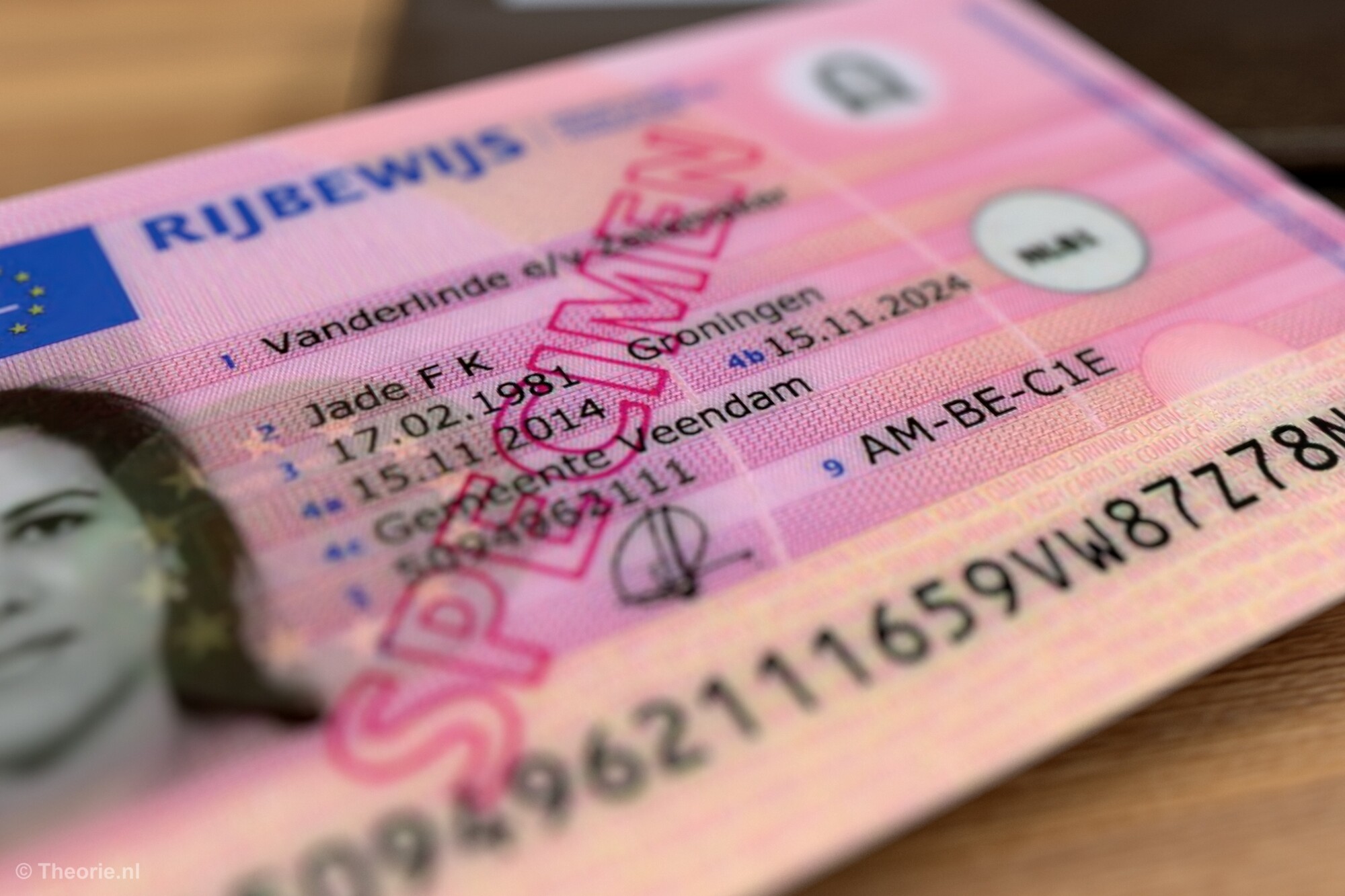 rijbewijs pasje roze cbr theorie examen
