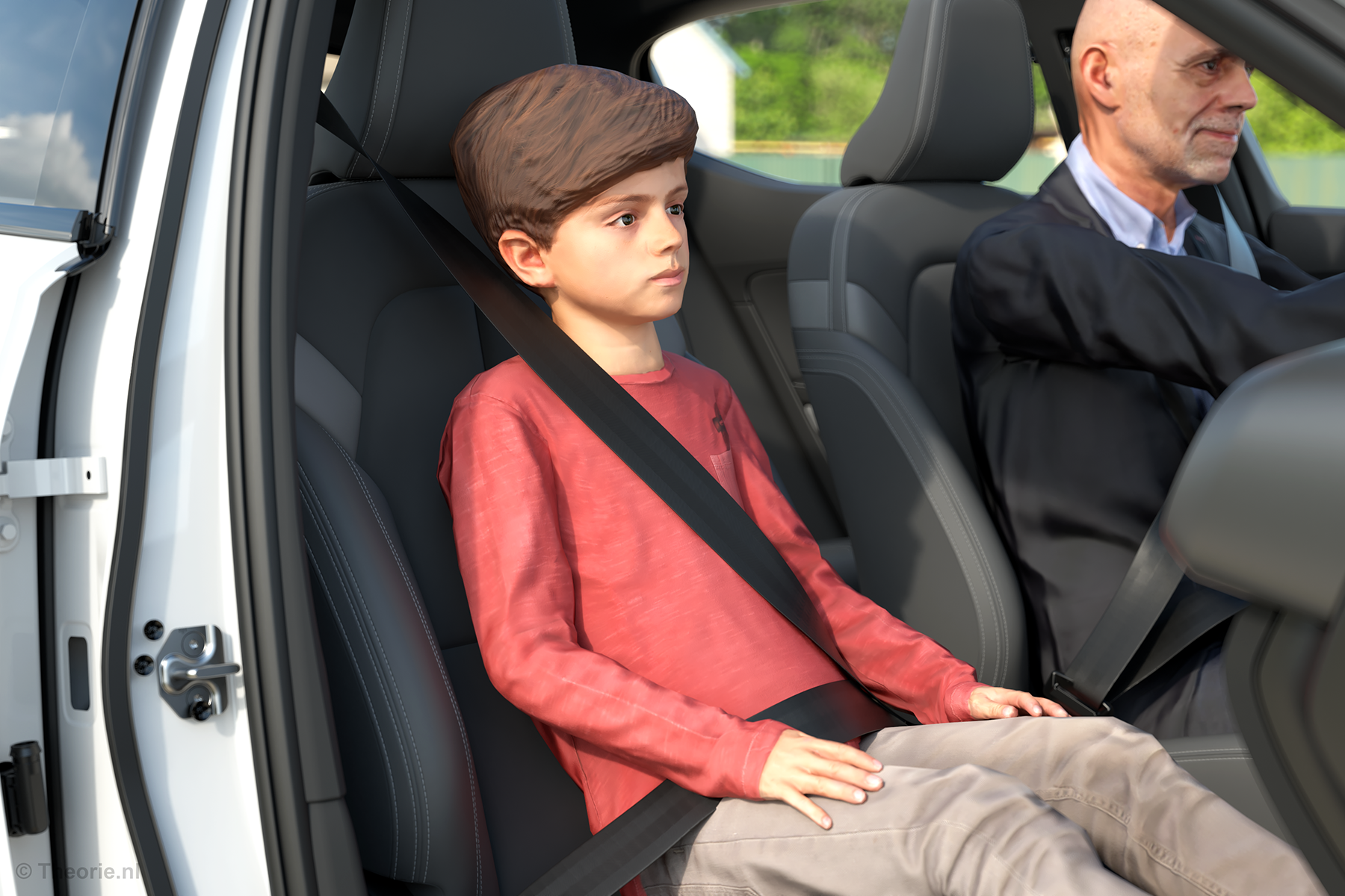 kind voorin in auto mag dat