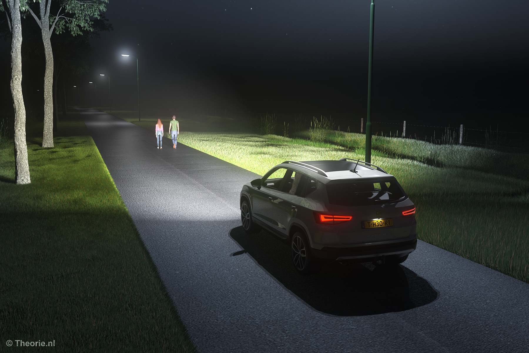 Stadslichten Auto Auto verlichting | Theorie.nl