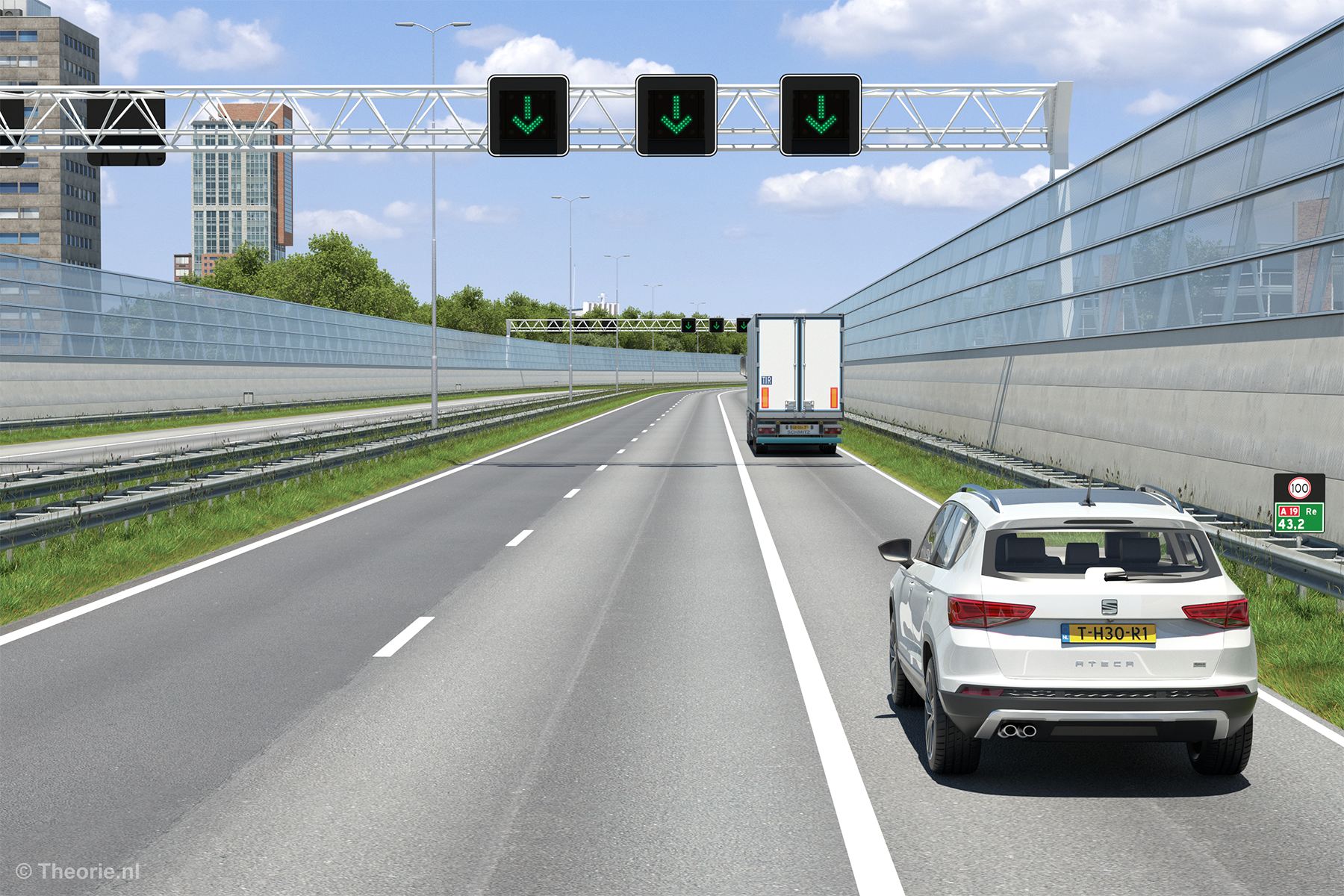 mag je op vluchtstrook rijden als die open is groene pijl cbr theorie examen