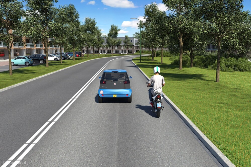 mag je 40 kilometer per uur auto inhalen met scooter cbr theorie examen