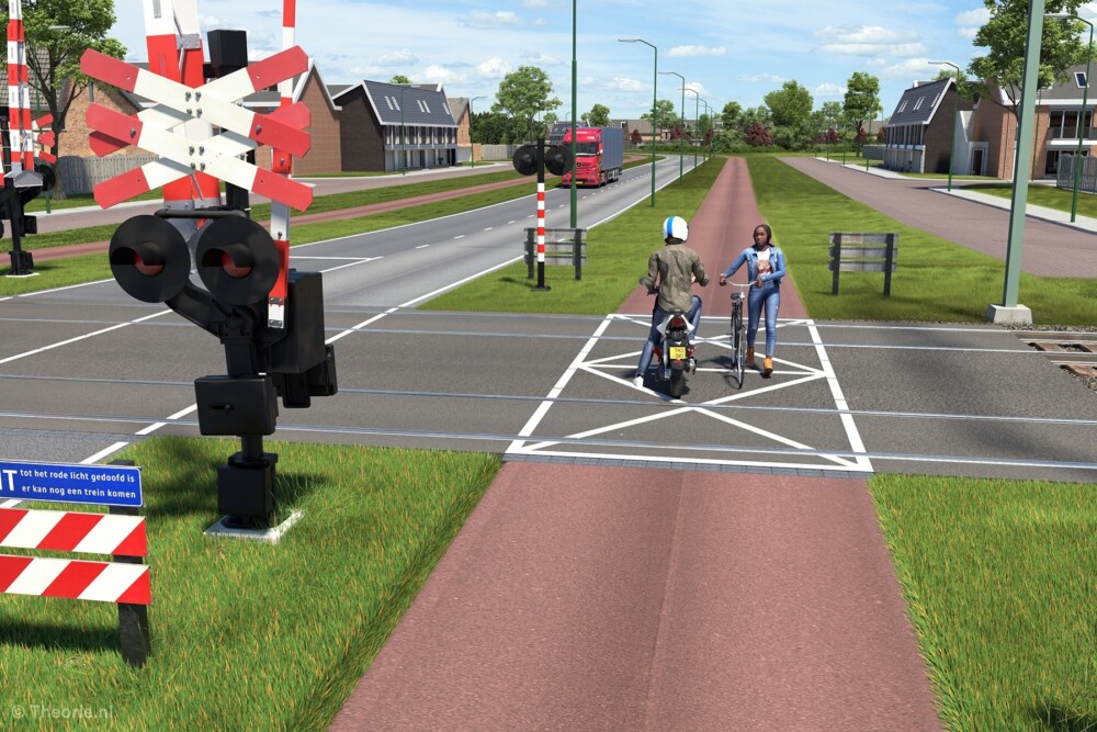 mag je stilstaan met scooter bij spoorwegovergang cbr theorie examen