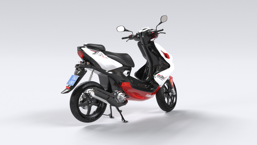 snorfiets met blauw kenteken